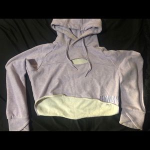 Lilac cropped gymshark hoodie size M